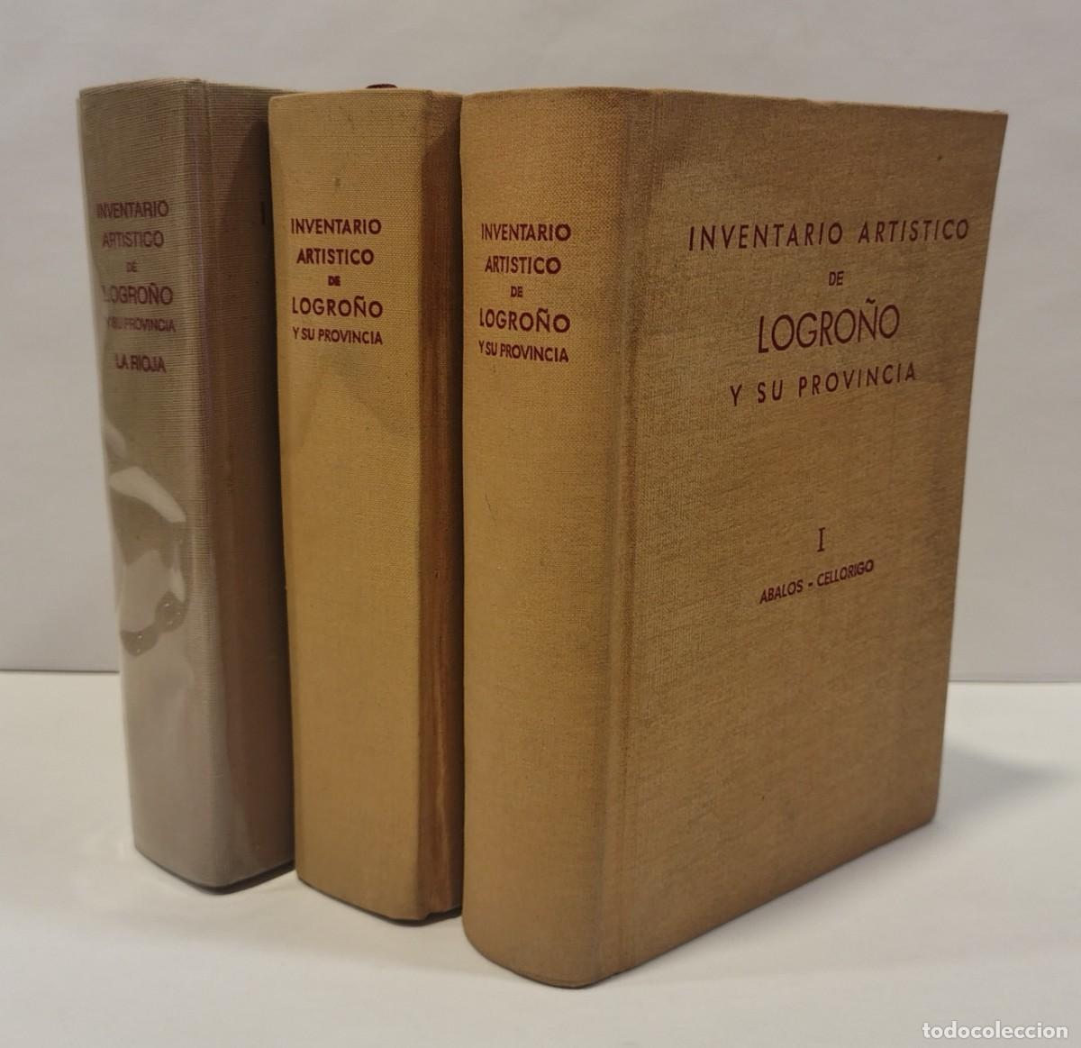 Libros de segunda mano: Inventario Art&iacute;stico de Logro&ntilde;o y su Provincia - Tomos I, II y III (Moya Valga&ntilde;&oacute;n). LBC733
