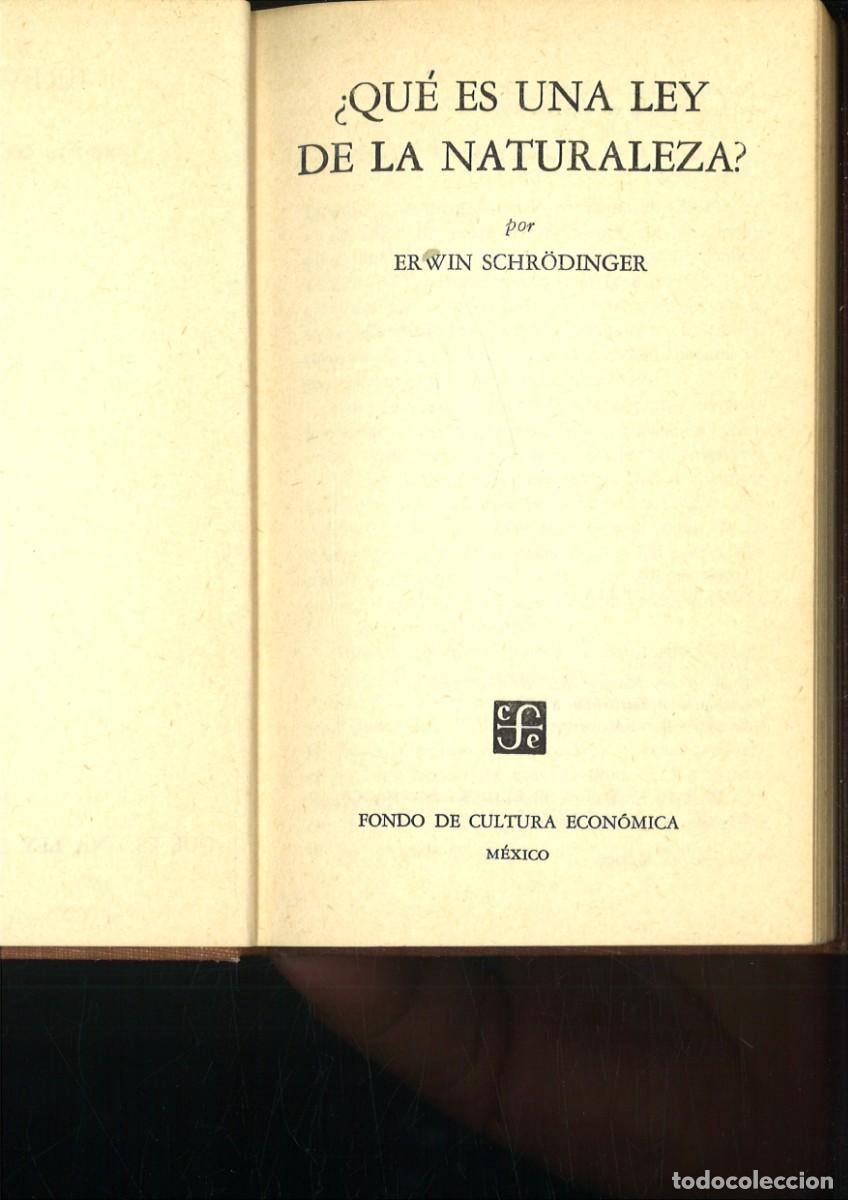 Libros de segunda mano: &iquest;QUE ES UNA LEY DE LA NATURALEZA?. Erwin Schr&ouml;dinger