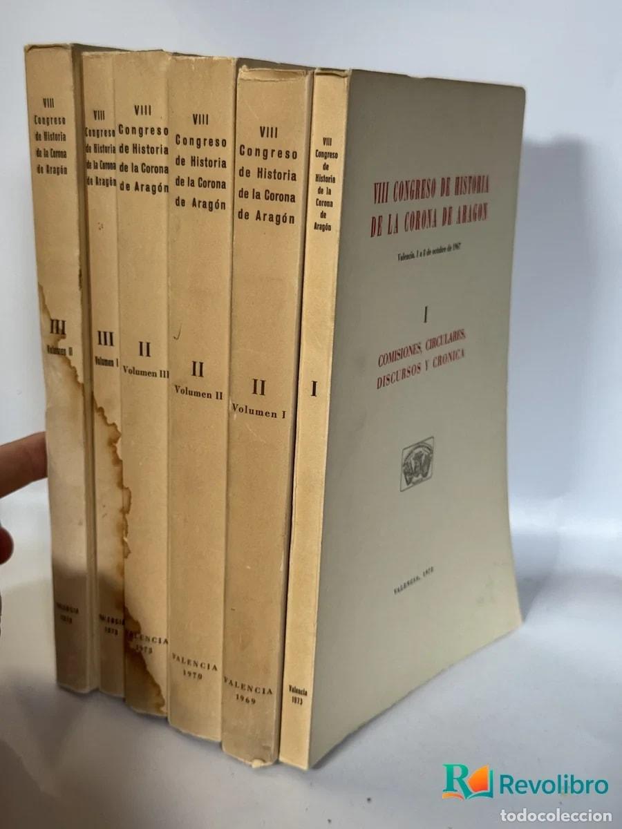 Libros de segunda mano: Lote VIII Congreso de Historia de la Corona de Arag&oacute;n 5 tomos - No disponible