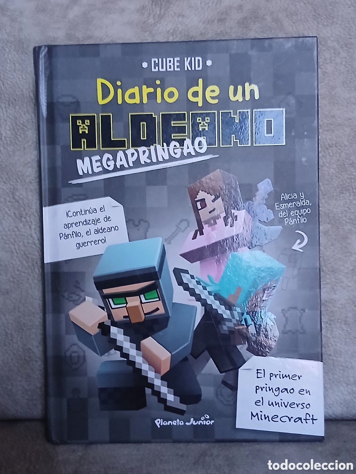 Libros de segunda mano: Libro Minecraft, El Diario de un Aldeano Megapringao -Cube Kid- Ed. Planeta Junior