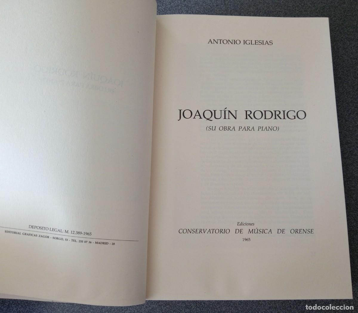 Libros de segunda mano: Joaqu&iacute;n Rodrigo Antonio Iglesias - Foto 8
