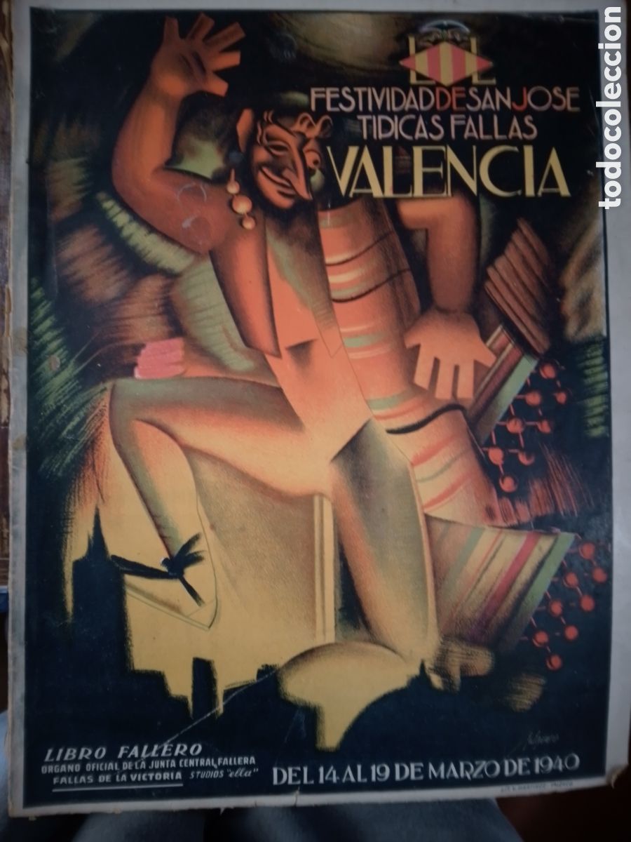 Libros de segunda mano: FESTIVIDAD DE SAN JOSE TIPICAS FALLAS VALENCIA. LIBRO FALLERO. STUDIOS &rdquo; ELLA &rdquo;. 1940