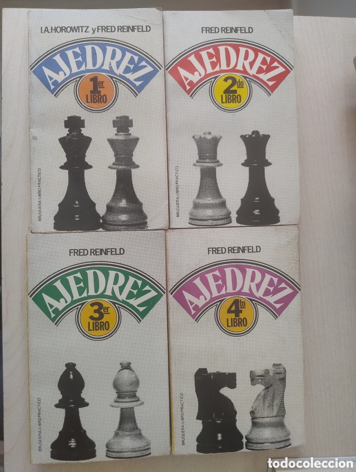 Libros de segunda mano: Lote completo 4 libros de Ajedrez &ndash; Reinfeld / Horowitz &ndash; Bruguera