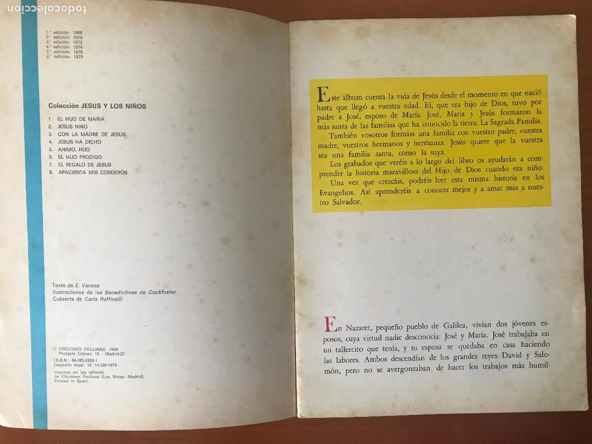 Libros de segunda mano: Jes&uacute;s ni&ntilde;o. Ediciones Paulinas. - Foto 4