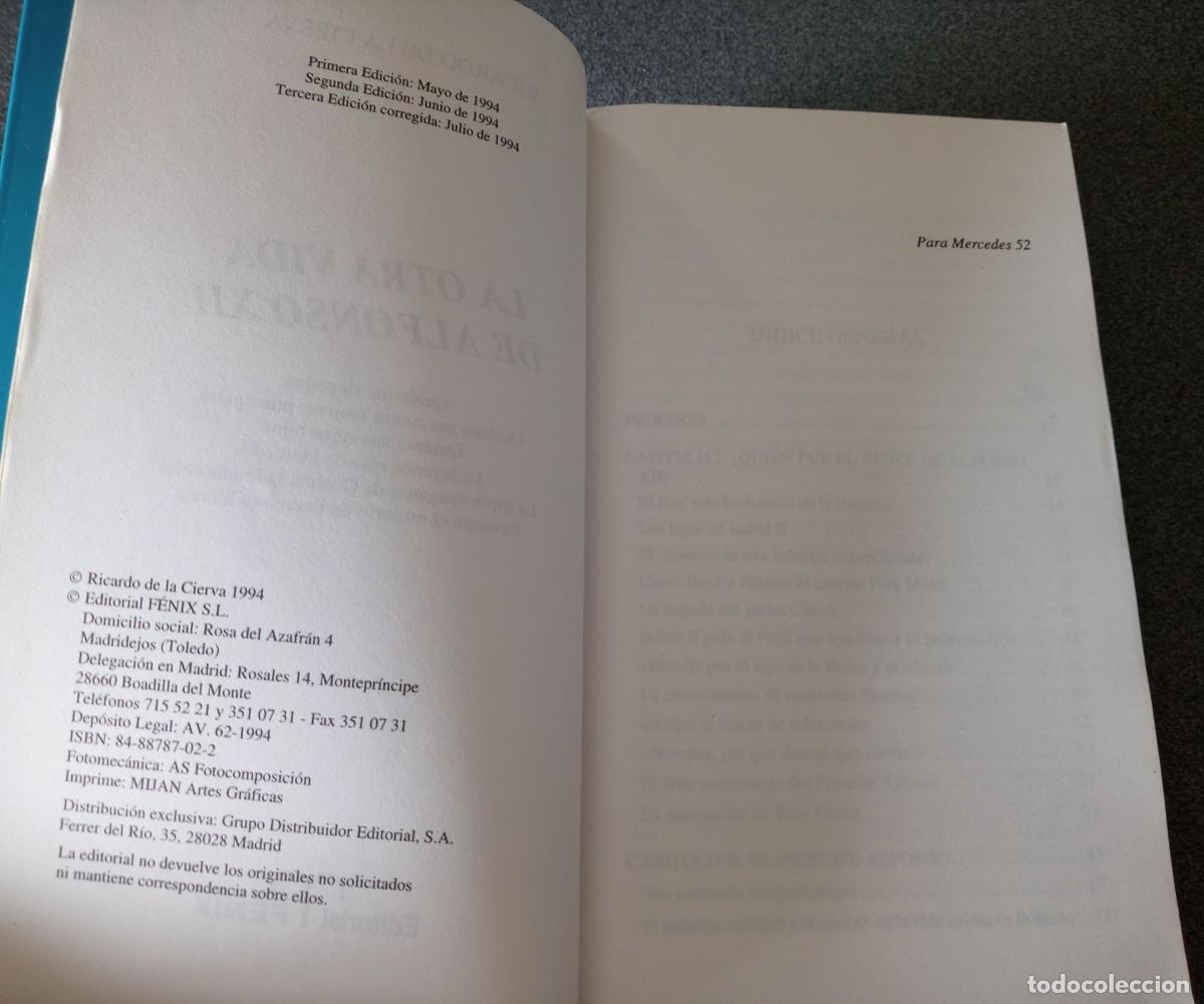 Libros de segunda mano: La Otra Vida De Alfonso XII Ricardo De La Cierva - Foto 4