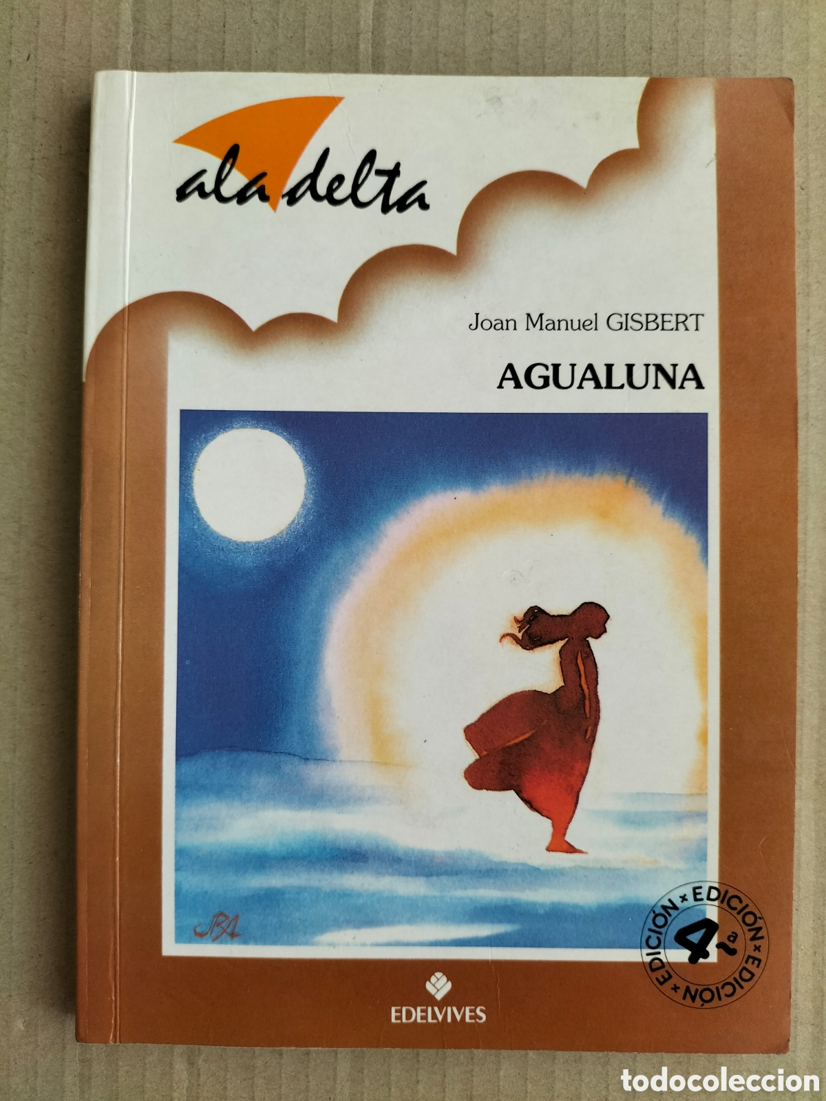 Libros de segunda mano: Agualuna. Joan Manuel Gisbert. Ala delta. Serie marr&oacute;n 209. Editorial Luis Vives, 1996. Libro