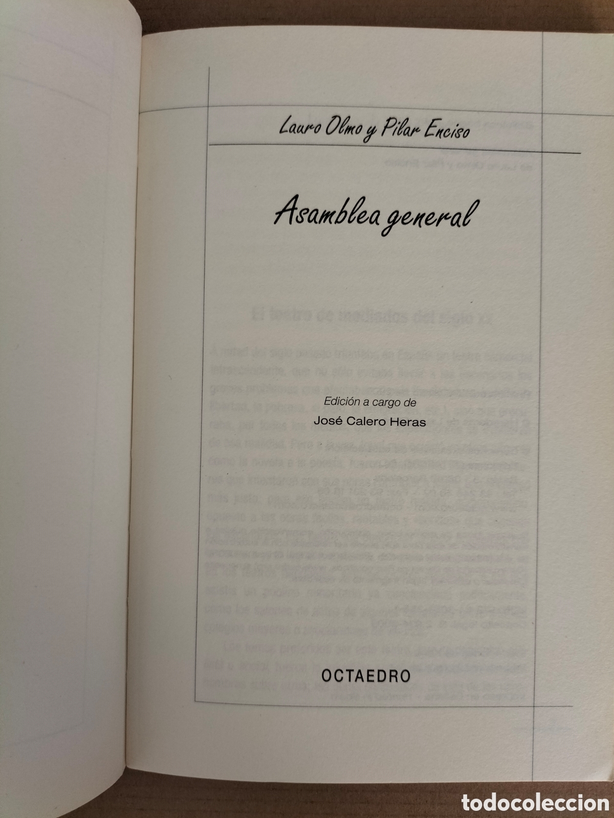 Libros de segunda mano: Asamblea general. Laura Olmo y Pilar Encisa. Ediciones octaedro, 2009. Libro - Foto 2