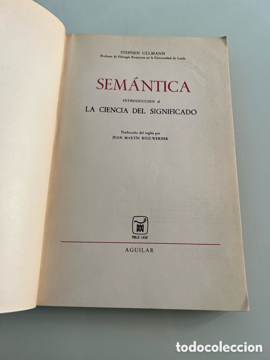 Libros de segunda mano: Semantica. Stephen Ullmann. Aguilar.1972 - Foto 3