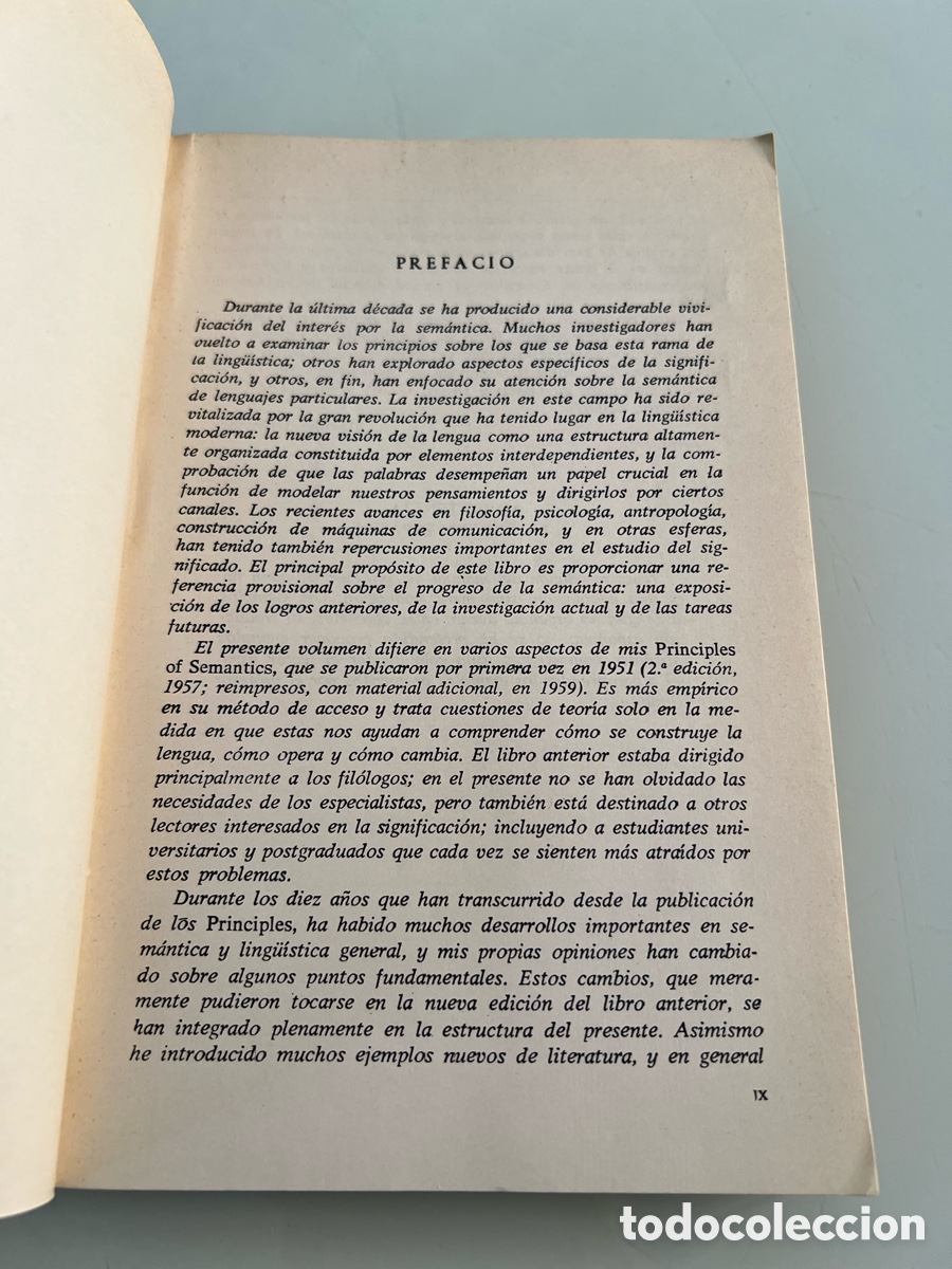 Libros de segunda mano: Semantica. Stephen Ullmann. Aguilar.1972 - Foto 4