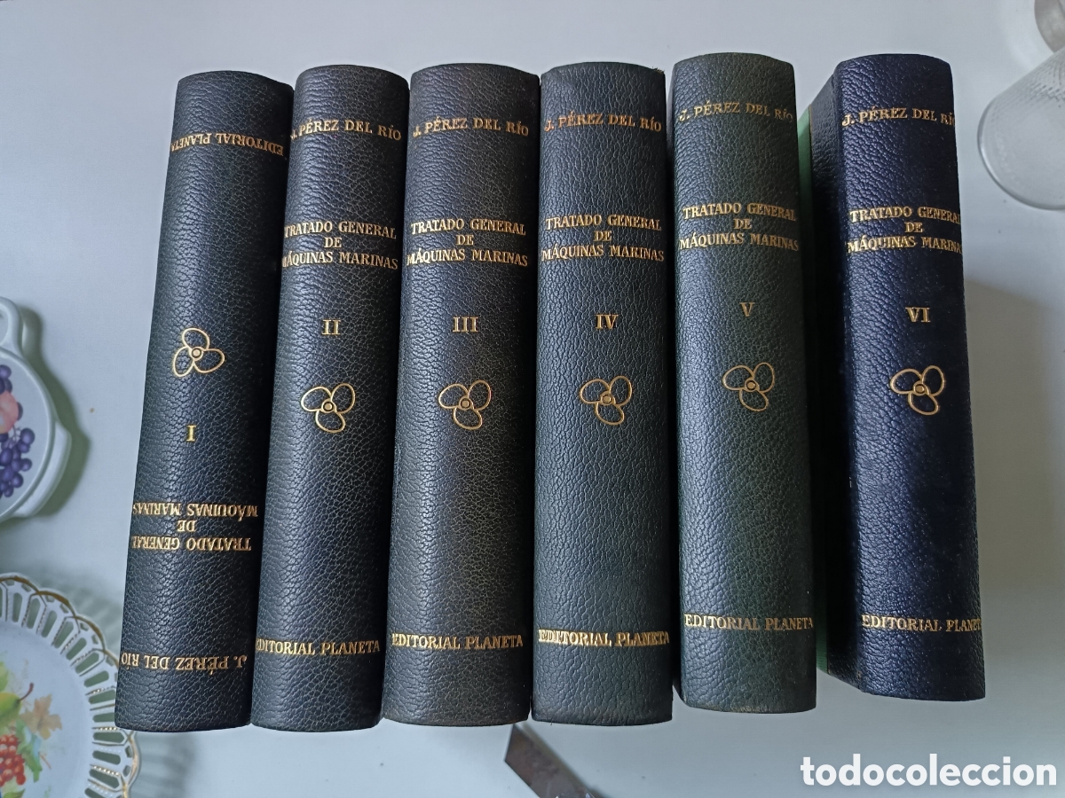 Libros de segunda mano: Tratado general de m&aacute;quinas marinas, 6 tomos, J. P&eacute;rez del R&iacute;o