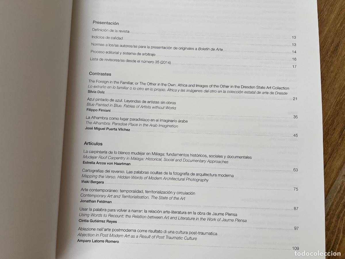 Libros de segunda mano: BOLET&Iacute;N DE ARTE 38 - a&ntilde;o 2017 UNIVERSIDAD DE M&Aacute;LAGA - Foto 4