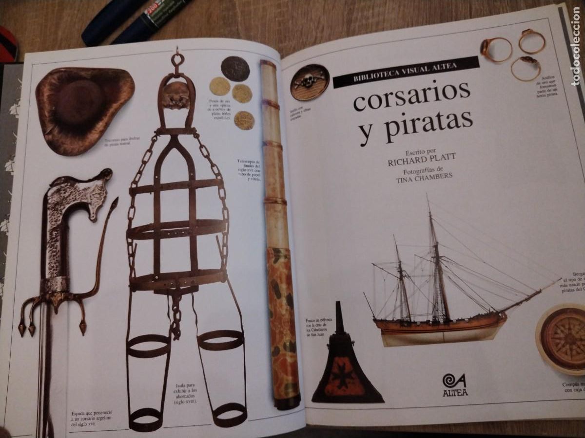Libros de segunda mano: Corsarios y piratas- biblioteca visual altea- - Foto 4
