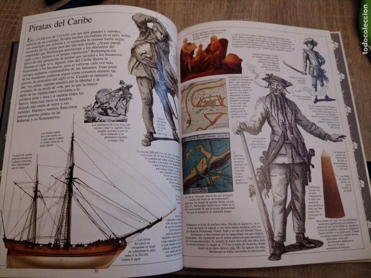Libros de segunda mano: Corsarios y piratas- biblioteca visual altea- - Foto 8