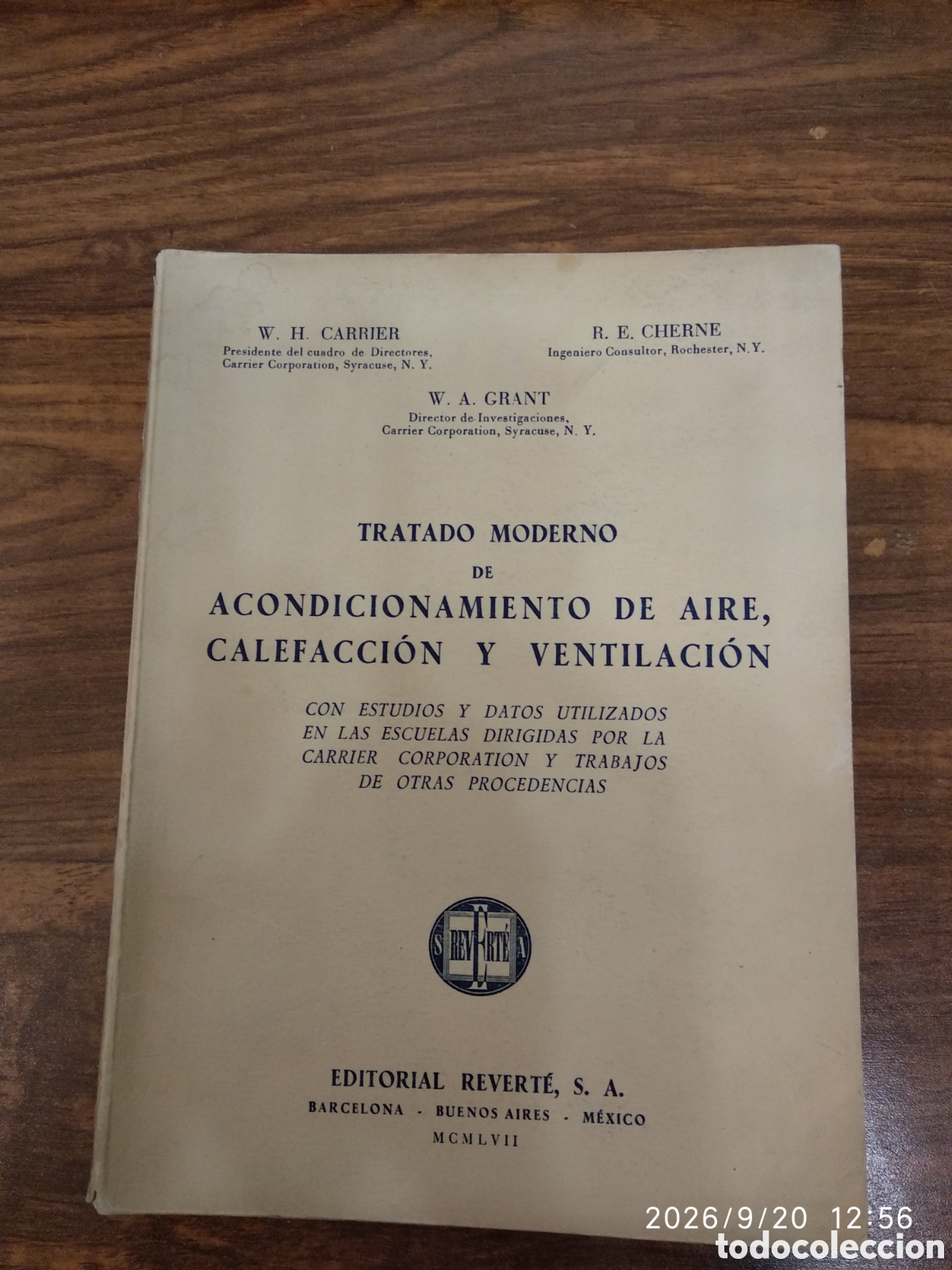 Libros de segunda mano: Tratado moderno de acondicionamiento de aire, calefacci&oacute;n y ventilaci&oacute;n