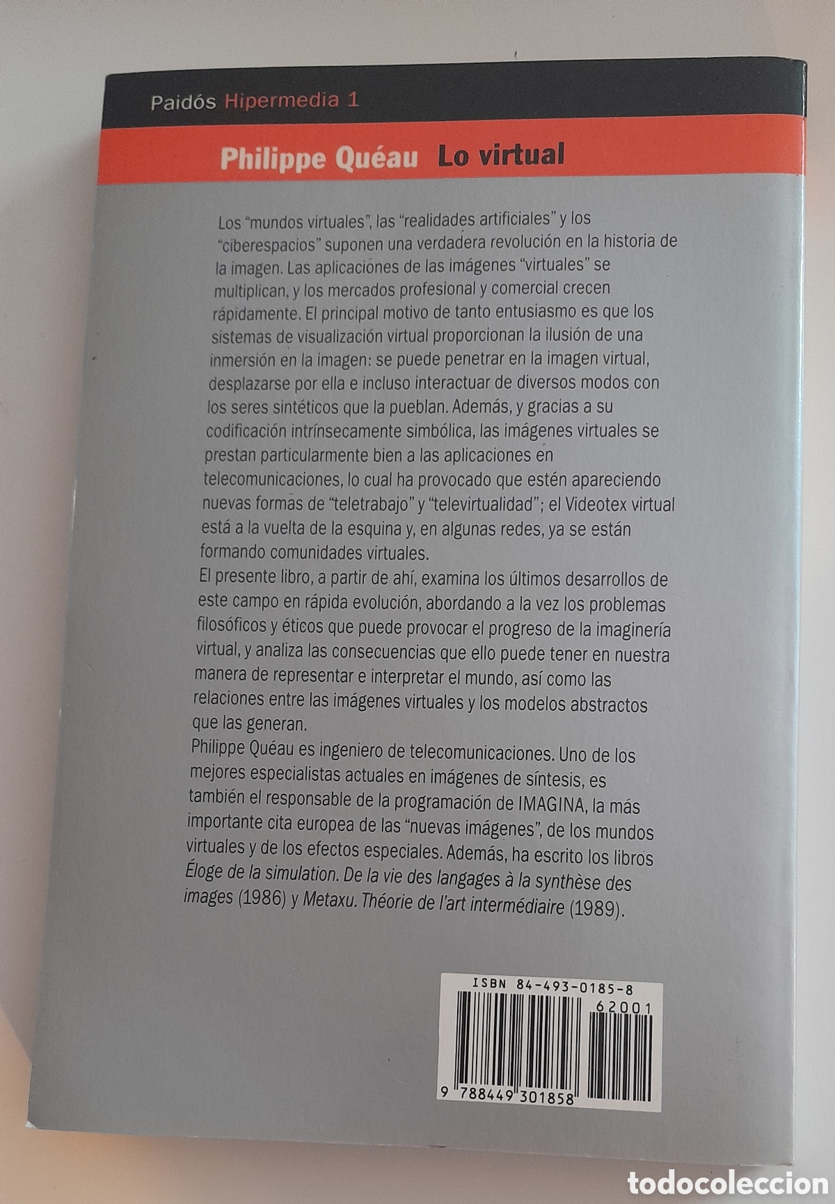 Libros de segunda mano: LO VIRTUAL. VIRTUDES Y VERTIGOS. PHILIPPE QUEAU. PAID&Oacute;S - Foto 2