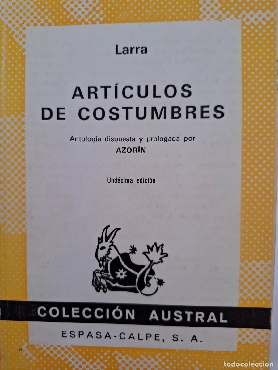 Gebrauchte B&uuml;cher: art&iacute;culos de costumbres Mariano Jos&eacute; de Larra