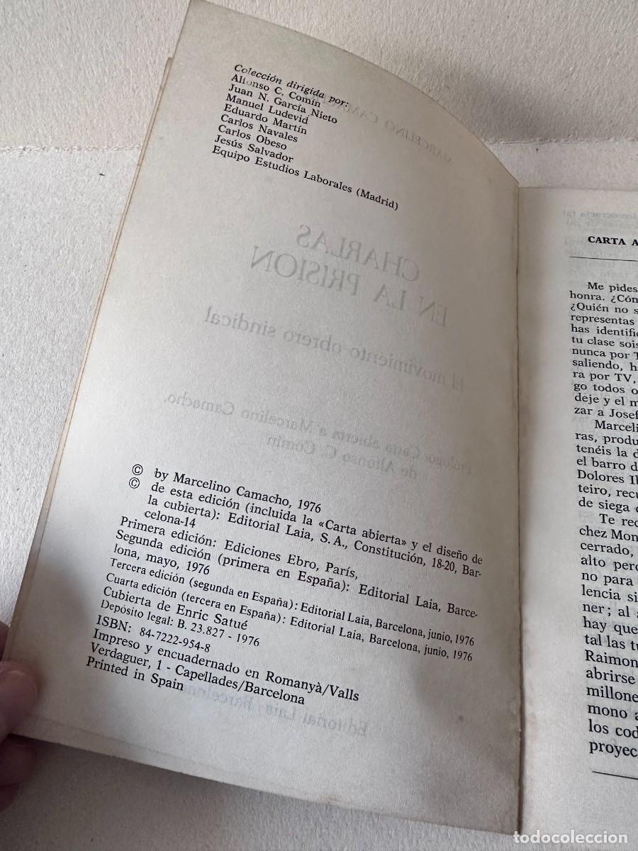 Libros de segunda mano: Marcelino Camacho - Charlas en la prisi&oacute;n - Foto 4