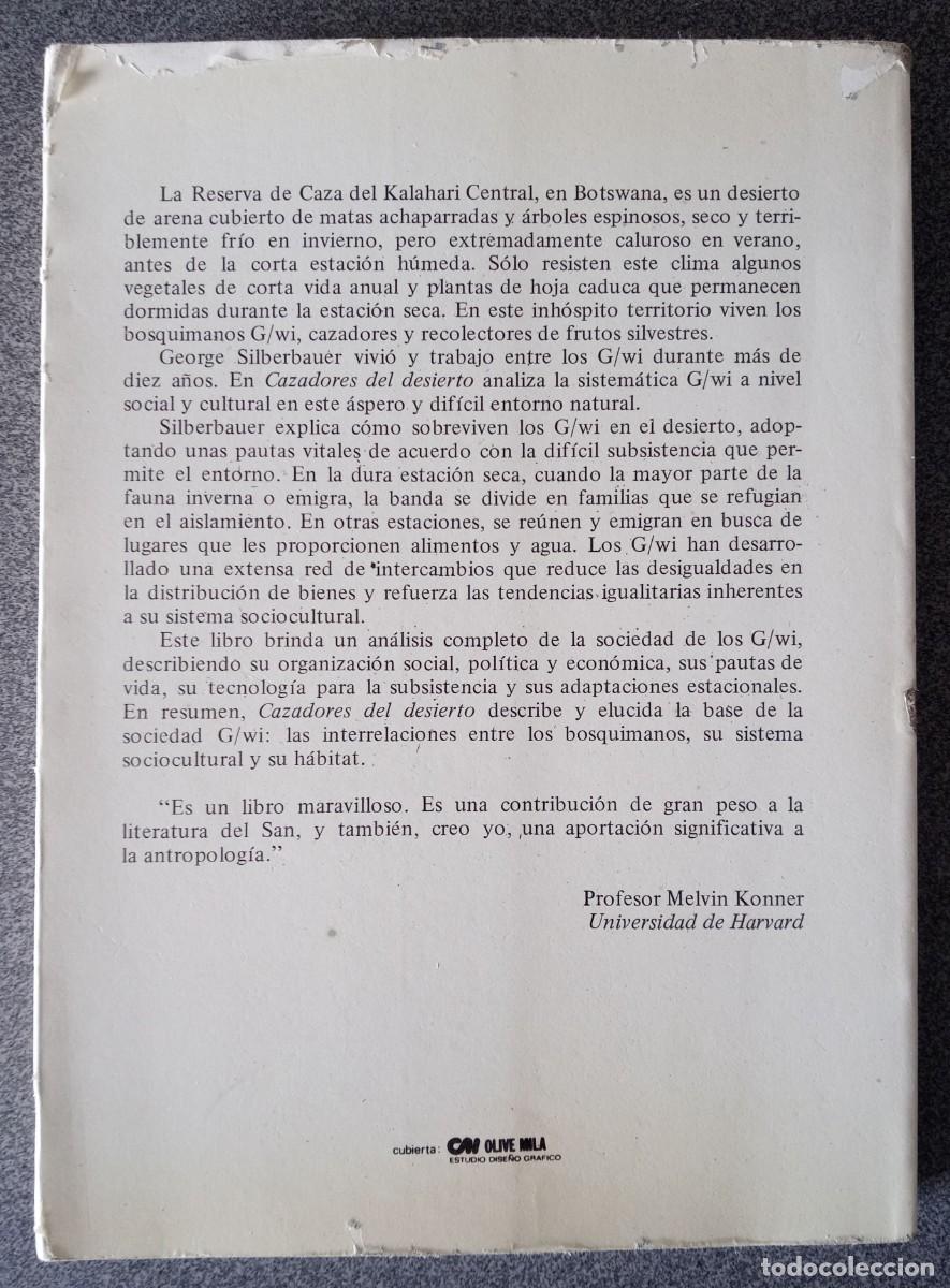 Libros de segunda mano: Cazadores Del Desierto G.Silberbauer - Foto 8