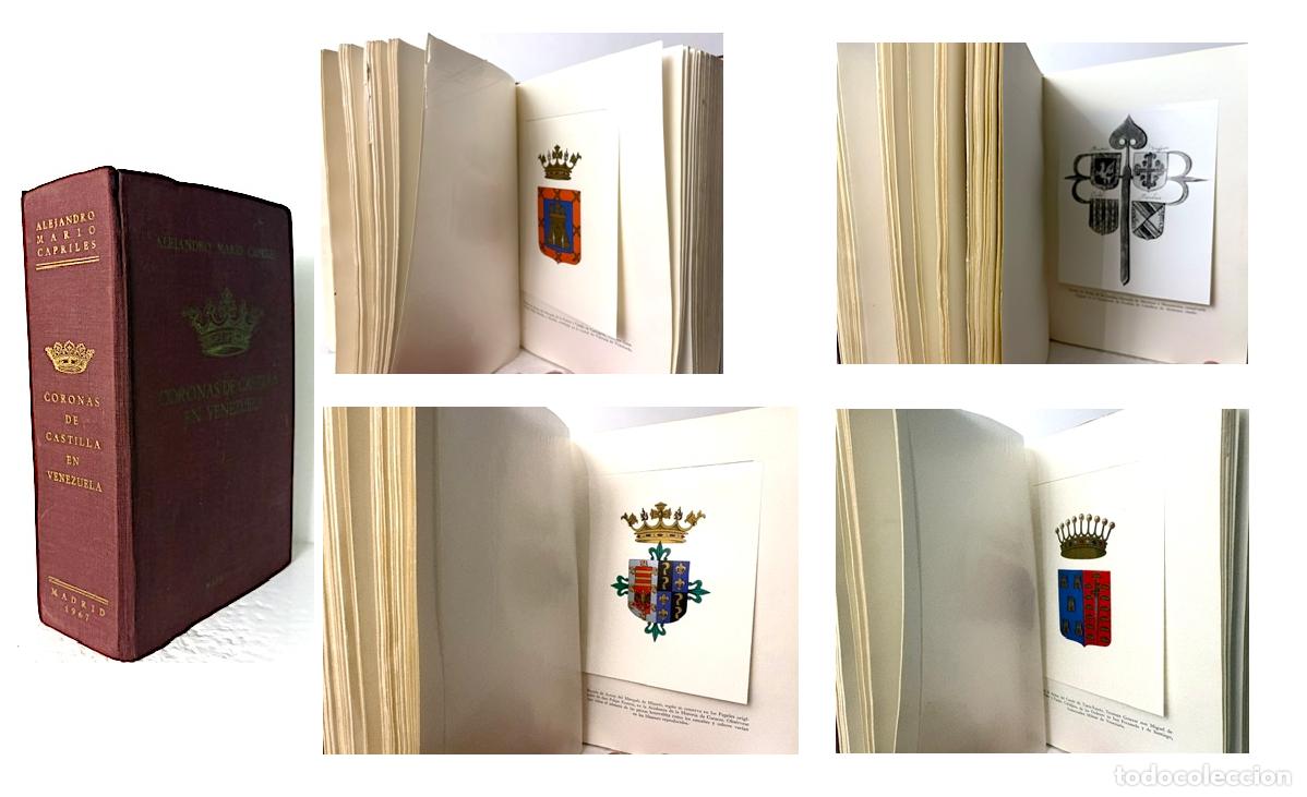 Libros de segunda mano: Coronas de Castilla en Venezuela (l&aacute;minas, her&aacute;ldicas a color y &aacute;rboles geneal&oacute;gicos