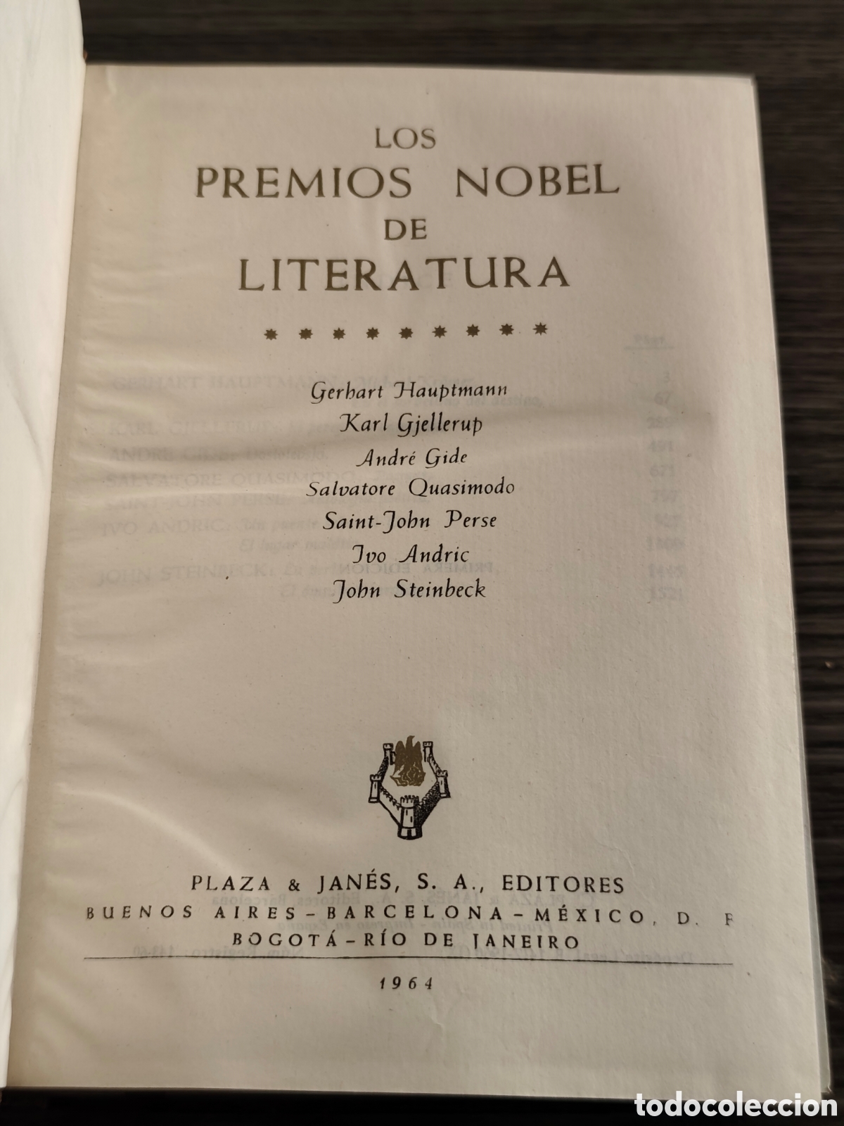 Libros de segunda mano: Los premios Nobel de literatura IX Plaza y Janes