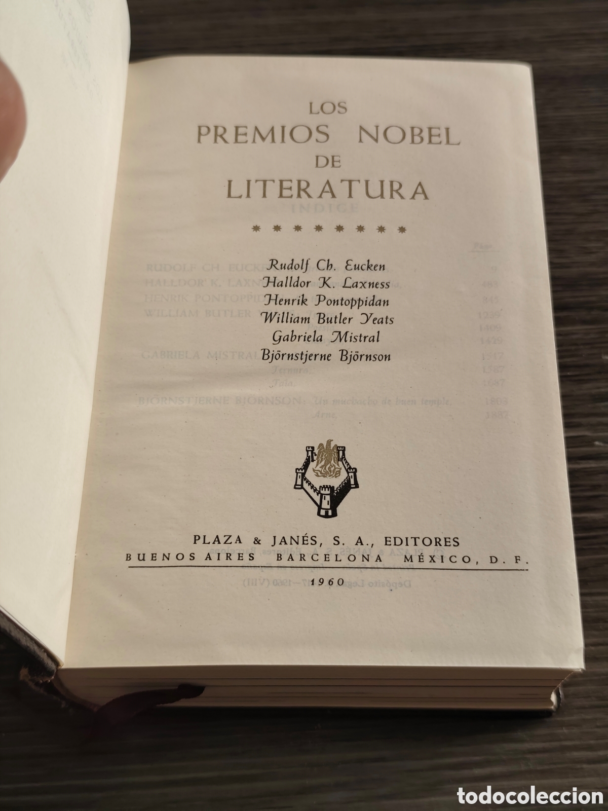 Libros de segunda mano: Los premios nobel de literatura VIII Plaza y Janes