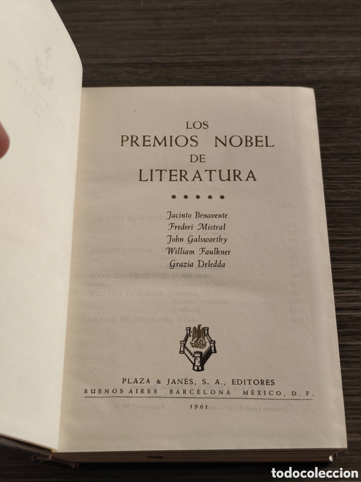 Libros de segunda mano: Los premios nobel de literatura V Plaza y Janes