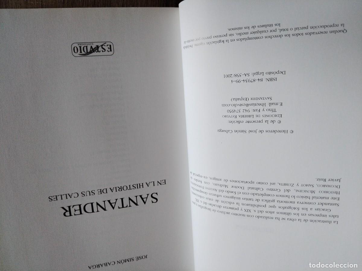 Libros de segunda mano: Santander en la historia de sus calles- Jos&eacute; Sim&oacute;n cabarga - Foto 4
