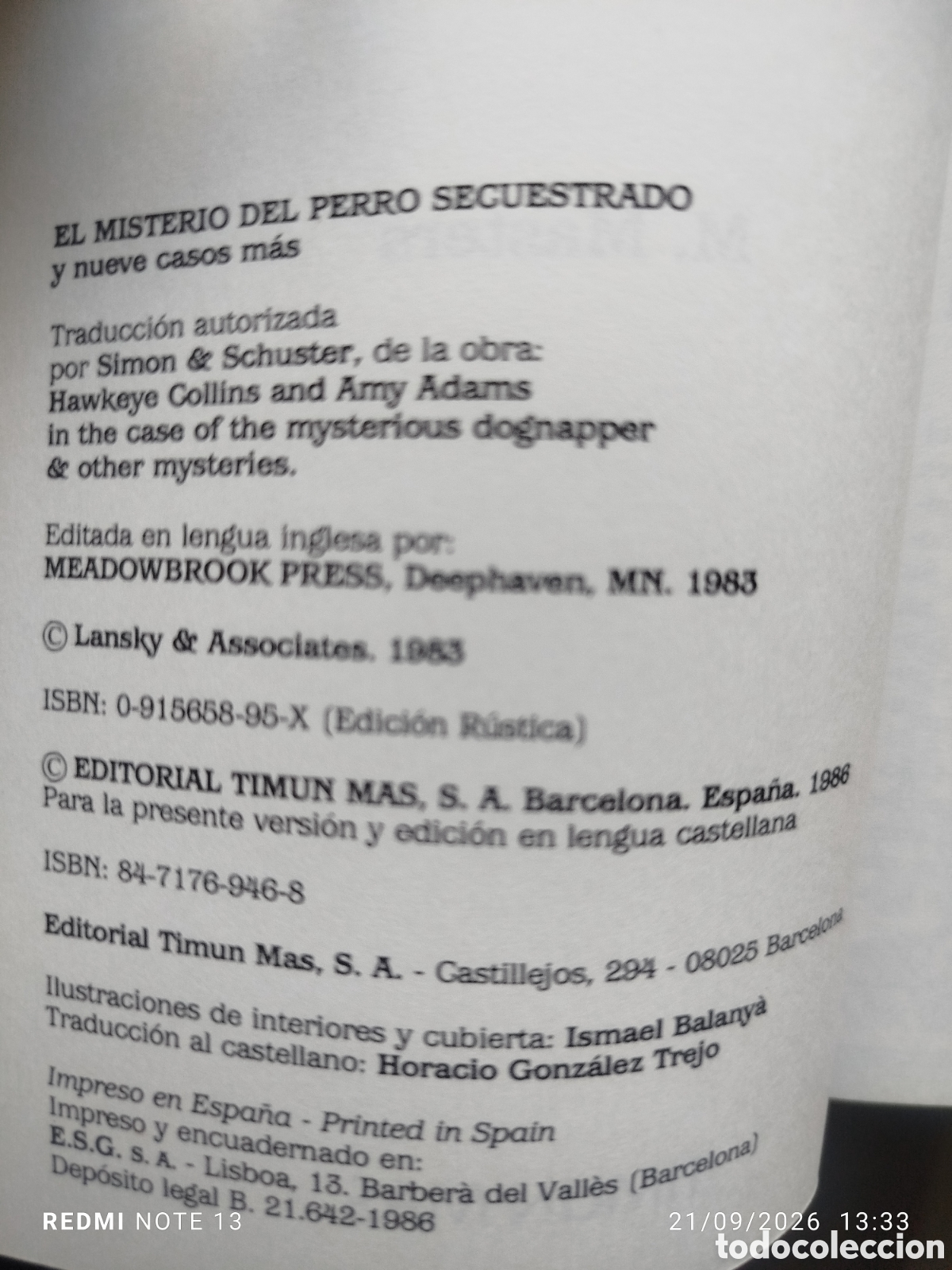 Libros de segunda mano: Timun m&aacute;s.el misterio del perro secuestrado - Foto 4