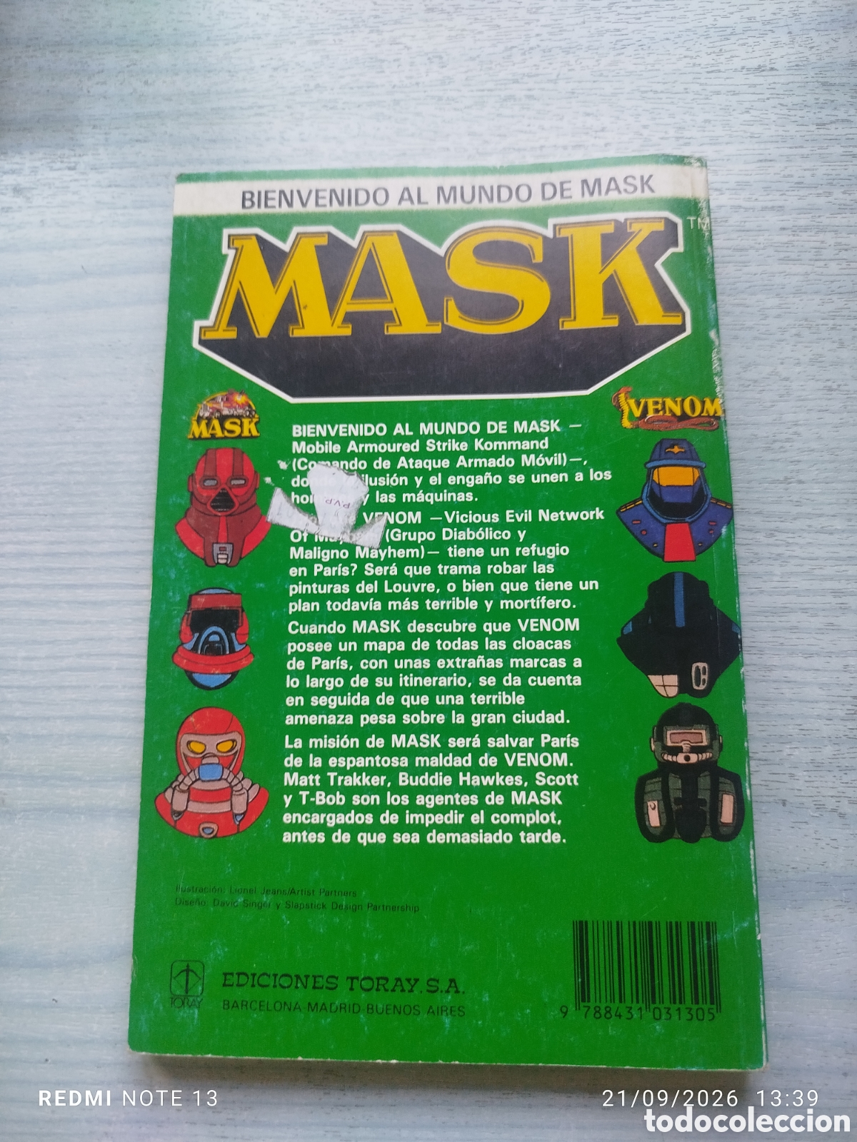 Libros de segunda mano: Mask.peligro bajo paris - Foto 2
