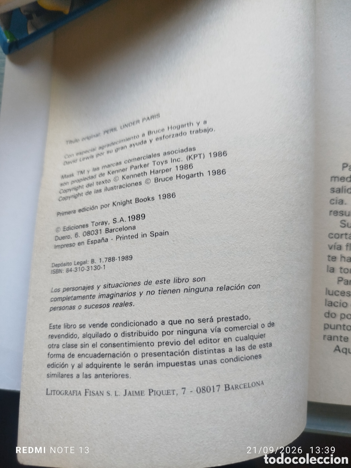 Libros de segunda mano: Mask.peligro bajo paris - Foto 3