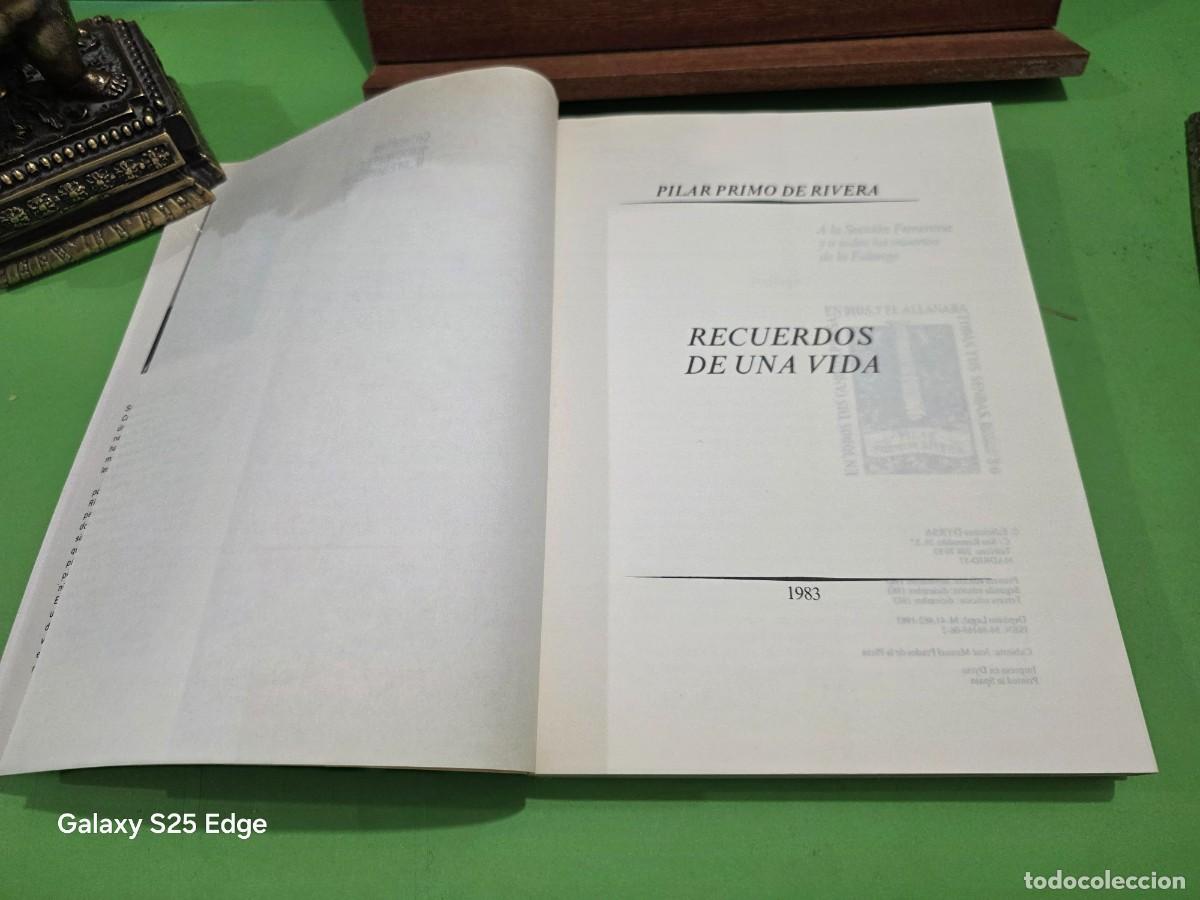 Libros de segunda mano: PILAR PRIMO DE RIVERA...&rdquo;&rdquo;RECUERDOS DE UNA VIDA&rdquo;&rdquo;...EDICIONES DYRSA...1983... - Foto 6