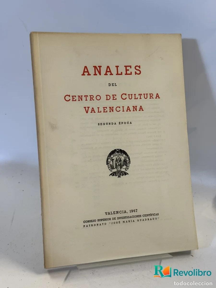 Libros de segunda mano: Anales del Centro de Cultura Valenciana - Comit&eacute; Superior de Investigaciones Cient&iacute;ficas Patronato