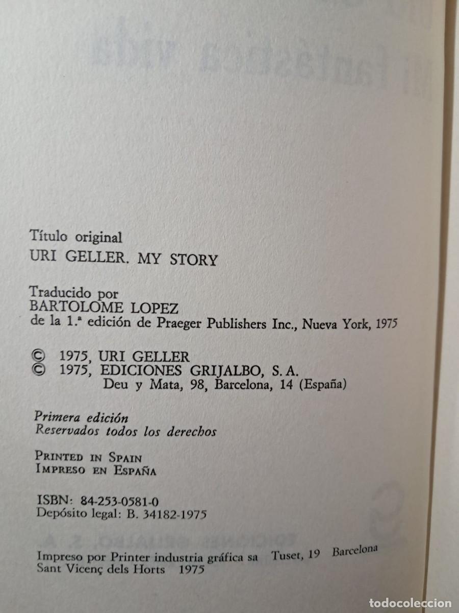 Libros de segunda mano: MI FANTASTICA VIDA - URI GELLER - Foto 2