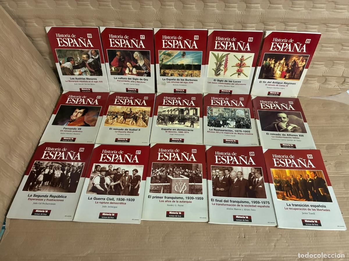 Gebrauchte B&uuml;cher: Historia de Espa&ntilde;a (Historia 16 / Temas de hoy): Tomos 1 a 30 (Colecci&oacute;n: completa, COMO NUEVOS)