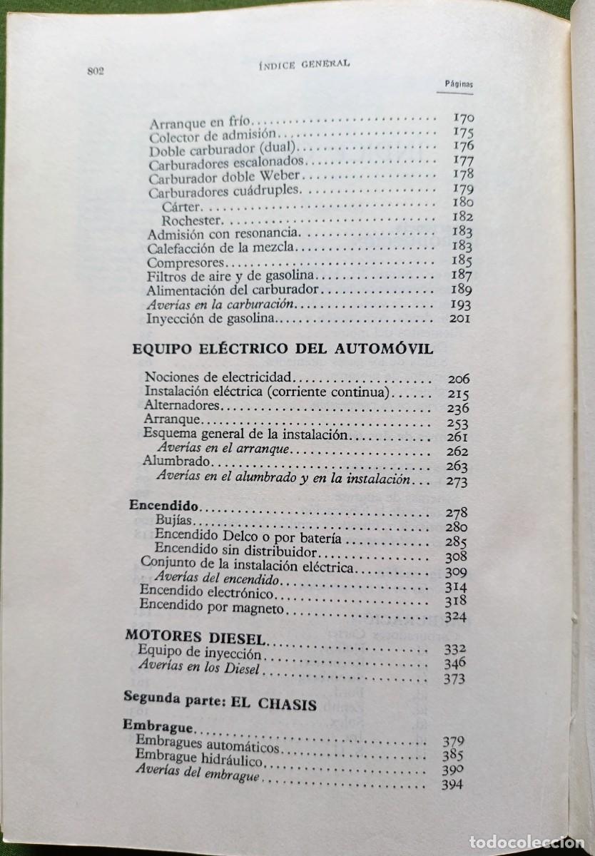 Libros de segunda mano: MANUAL DE AUTOM&Oacute;VILES - MANUEL ARIAS PAZ - 1970 - Foto 3