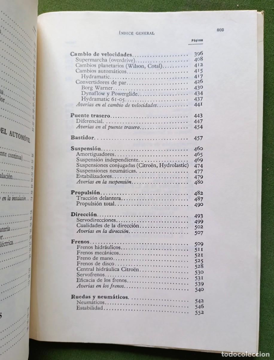 Libros de segunda mano: MANUAL DE AUTOM&Oacute;VILES - MANUEL ARIAS PAZ - 1970 - Foto 4