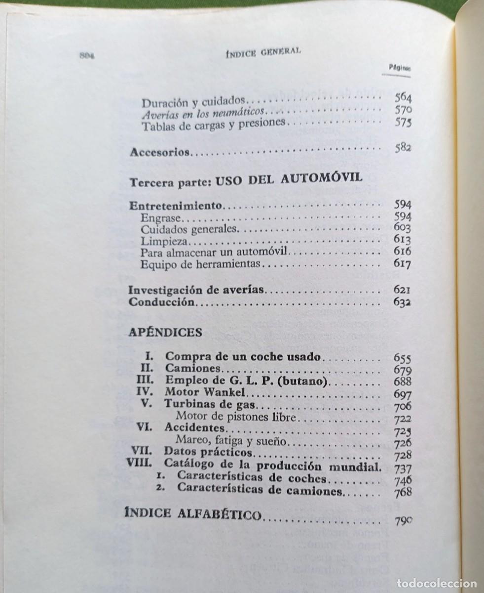 Libros de segunda mano: MANUAL DE AUTOM&Oacute;VILES - MANUEL ARIAS PAZ - 1970 - Foto 5