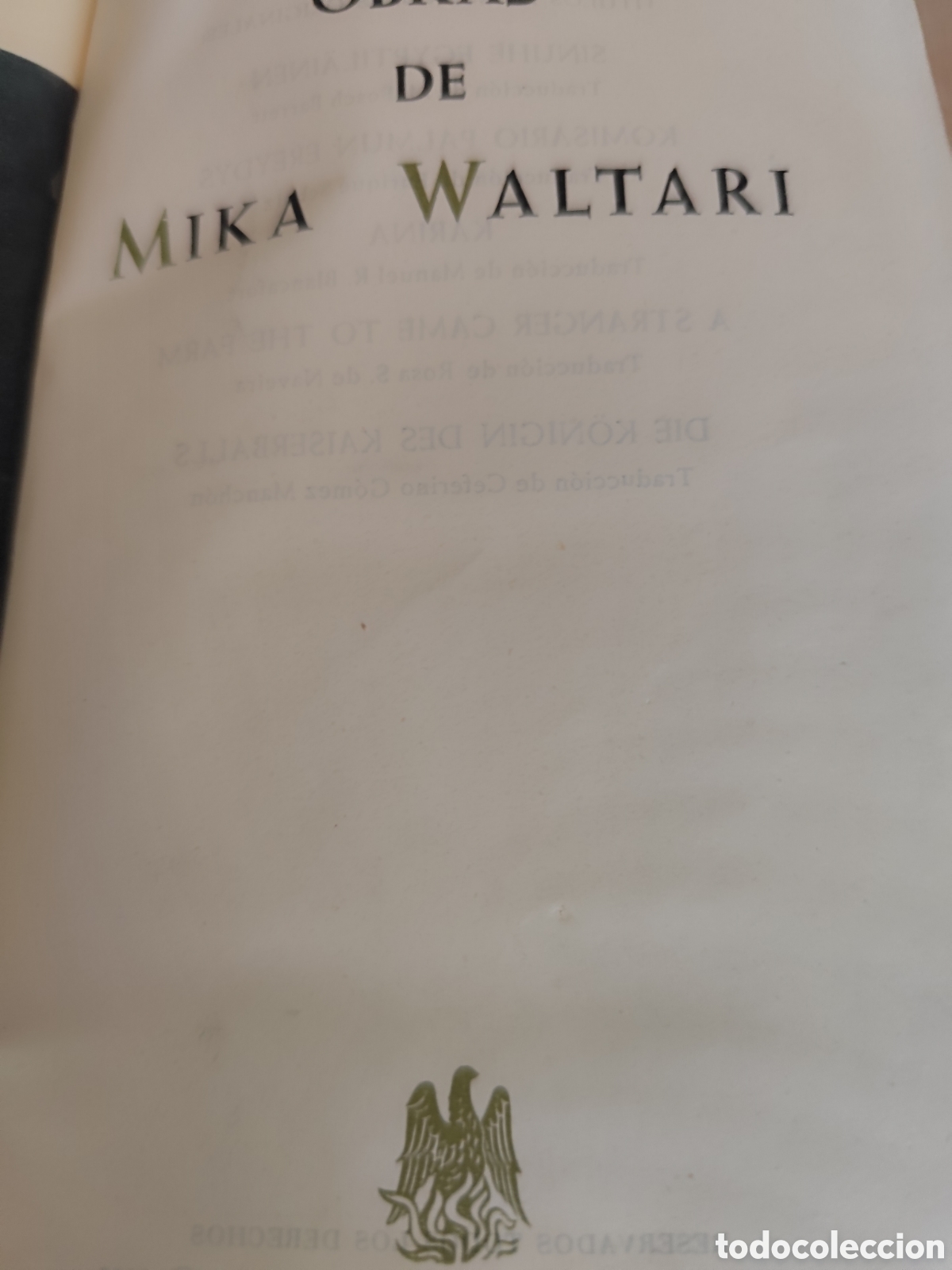 Libros de segunda mano: OBRAS DE MIKA WALTARI TOMO 2 RF 625 - Foto 1