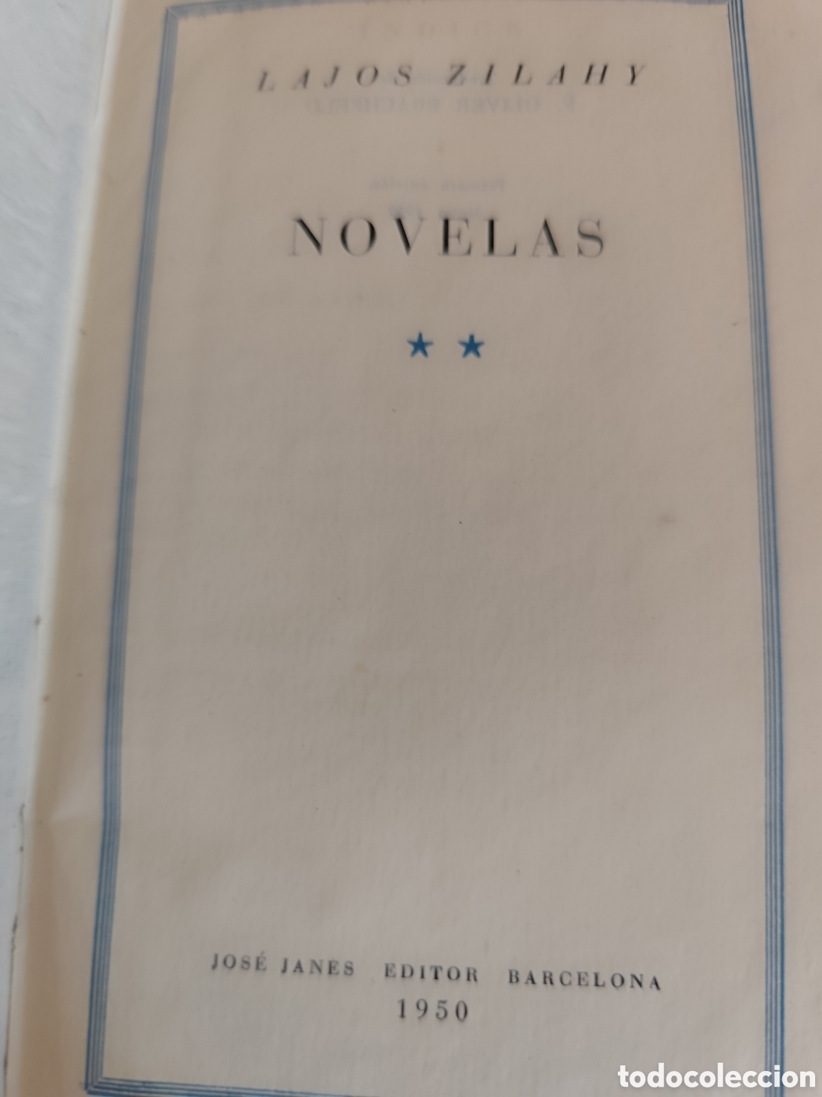 Libri di seconda mano: NOVELAS DE LAJOS ZILAHY RF 650