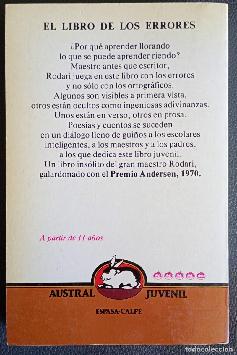 Libros de segunda mano: Gianni Rodari . El libro de los errores - Foto 2