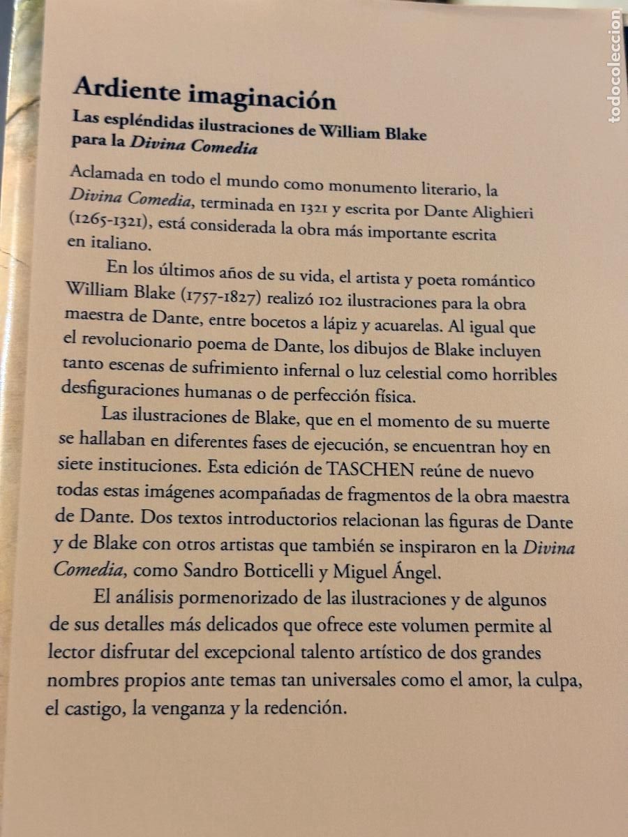 Libros de segunda mano: La Divina Comedia de Dante. William Blake. Taschen. - Foto 3