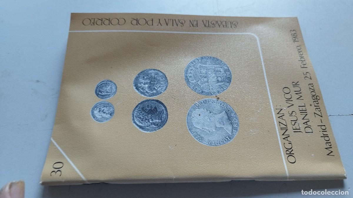 Libros de segunda mano: SUBASTA EN SALA Y POR CORREO 30 / VICO MUR / GRAV 37 NUMISMATICA