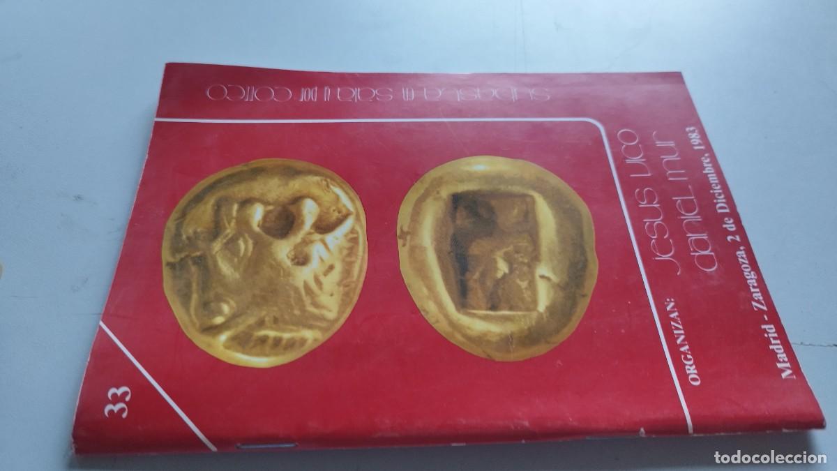 Libros de segunda mano: SUBASTA EN SALA Y POR CORREO 33 / VICO MUR / GRAV 37 NUMISMATICA