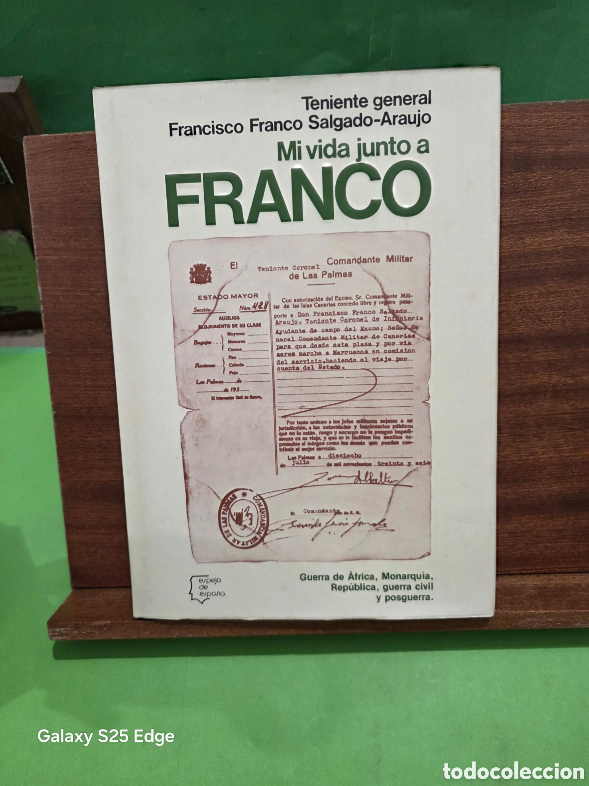 Libros de segunda mano: &rdquo;&rdquo;MI VIDA JUNTO A FRANCO&rdquo;&rdquo;...TENIENTE GENERAL FRANCISCO FRANCO SALGADO-ARAUJO...PLAZA...1977..