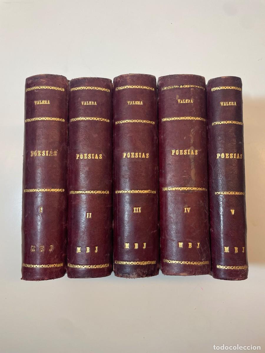 Libros de segunda mano: Florilegio de Poes&iacute;as Castellanas del Siglo XIX. Juan Valera. 5 Tomos (Completa). 1902-1903