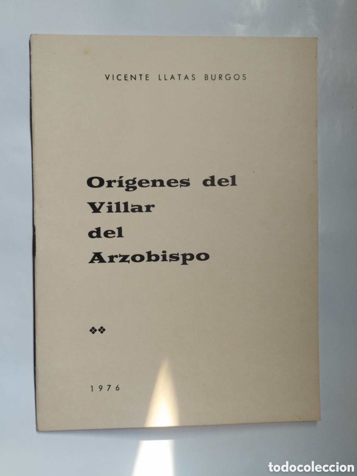 Libros de segunda mano: Or&iacute;genes de Villar del Arzobispo. Vicente Llatas Burgos