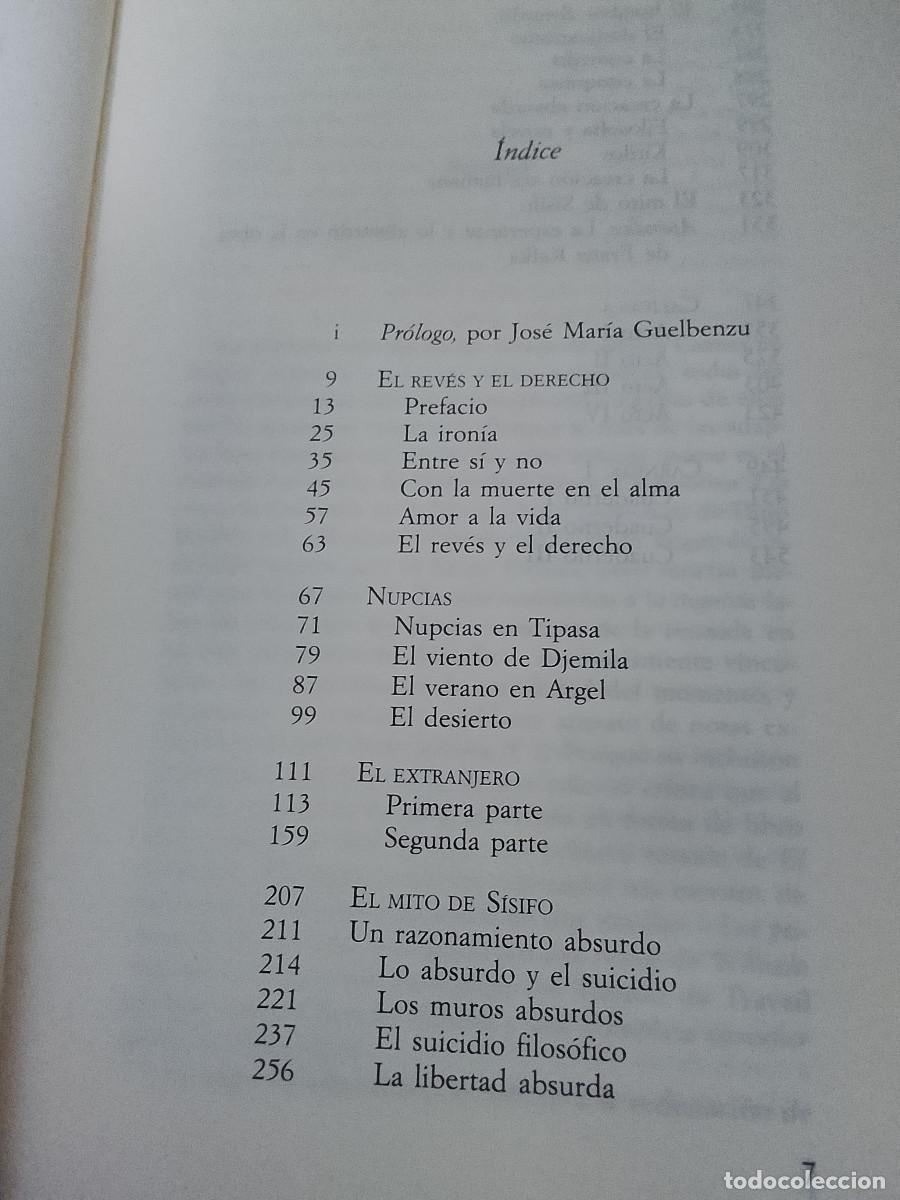 Libros de segunda mano: Albert Camus: Obras 1 (Alianza Editorial. 1996) - Foto 4