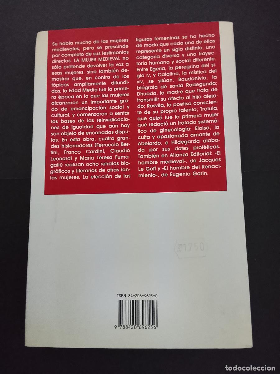 Libros de segunda mano: VV.AA. (Edici&oacute;n de Ferruccio Bertini): La mujer medieval (Alianza Editorial. 1991) - Foto 2