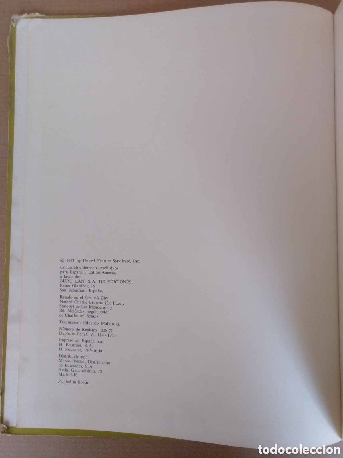 Libros de segunda mano: Carlitos y Snoopy. Charles M Schulz. Versi&oacute;n &iacute;ntegra de la pel&iacute;cula. Bru lan de ediciones 1971 Libro - Foto 3