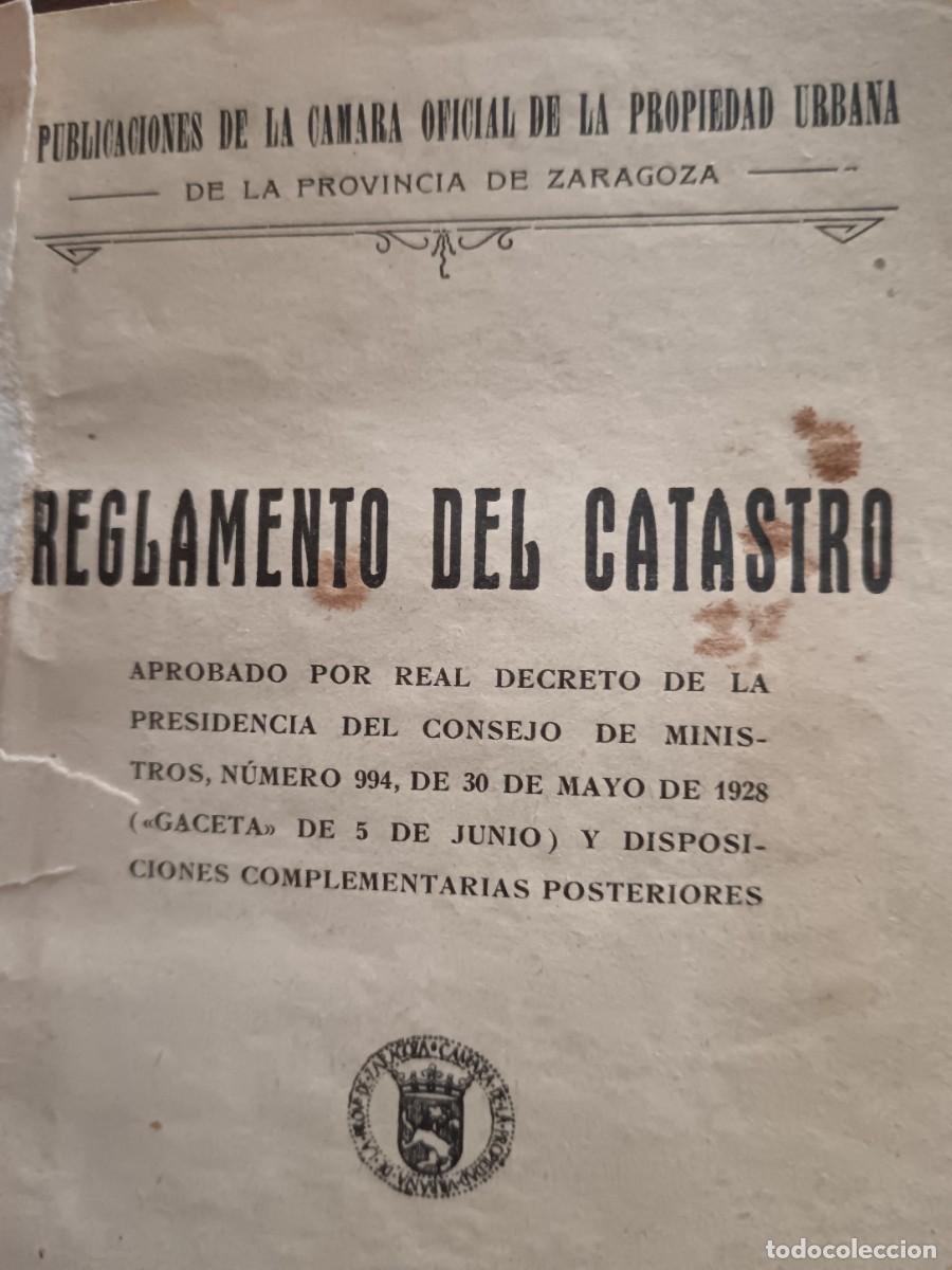 Libros de segunda mano: Libro antiguo: Reglamento del catastro 1929 - Foto 2